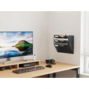 Senhoglb Porte-documents mural A4 à 3 compartiments en maille, Noir, Offre Nouvel An, Idée cadeau image 4