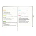 Jubiluu Carnet cartonné A6 premium avec marque-page, pages lignées, 100 g/m² - Gris ardoise image 7