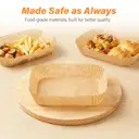 Feuilles de Papier Cuisson pour Friteuse à Air, Antiadhésives et Prédécoupées pour un Nettoyage Facile, Inserts Jetables sans Salissures – Grande Taille, Lot de 50 pièces 26×20×6cm image 1