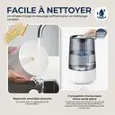 ROUNY Humidificateur d'air ultrasonique MOS W3, réservoir de remplissage supérieur de 4 L, 23 W, débit de brume de 350 ml/h, brume froide à 360°, fonctionnement silencieux ≤ 38 dB, stérilisation par ionisation d'argent, pour chambre et bureau image 6