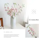 Yuejia Lot de 3 bouquets de fleurs artificielles en soie campanule rose - 84 cm image 8