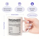 Alphynix Ingenieur Nutrition Facts lustige Kaffeetasse 33cl inspirierend und motivierend,Le cadeau de la saint-valentin, cadeau d’anniversaire image 7