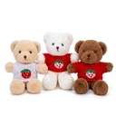 Peluche Ours avec t-shirt fraise modèle aléatoire - 30 cm image 0