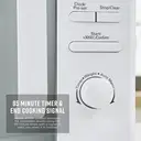 Swan Digital Microwave - White, 20L, 800W, with 95-Minute Timer, 5 Power Levels, SM4421WHT image 2