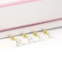 Classic Silver Tone 4-Prong Round CZ Screw Back Earrings, Hypoallergenic Stainless Steel Studs image 2