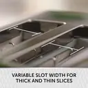 Breville Curve 4 Slice Toaster, High-Lift, Wide Slots, Textured, White & Silver Chrome - VTT911 image 5