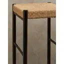 Interiors by Premier Bar Stool Bandar Beech Wood & Hemp Rope Black/Natural image 3