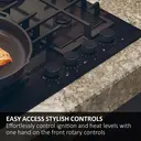 Haier HAVG6BF4TBPB Series 4 60cm Gas on Glass Hob with Preci Flame - Black image 5