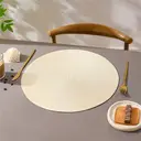 Lot de 6 sets de table ronds tressés 38 cm - Beige image 3