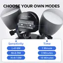LUTEC 20W LED Security Flood Light, 1700LM 4000K, Outdoor Wall Light with Sensor, Integrated Twin Heads, for Patio, Garden, Yard, Black image 3