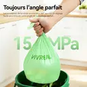 VIVREAL Sac poubelle biodégradable - vert 10 L (100 pièces) | Double certification TÜV et BPP, ultra résistant, anti-fuite, matériau en amidon de maïs respectueux de l’environnement image 3