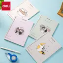 Deli Meow Time Series Lot de 4 carnets à spirale A5, papier ligné 70g/m² - 80 feuilles/160 pages image 0