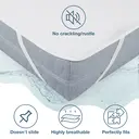 LeBonsoir Waterproof Mattress Protector， Breathable Mattress Topper， Non Slip with 4 Corner Elastics， Stain Protection， Washable， Water Proof，Crinkle-Free Mattress Topper， Breathable 80% Cotton， 20% Polyester and TPU Film Incontinence Underlay，White，  90 x 200cm image 3