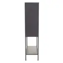 Interiors by Premier Display Cabinet Acier Metal Grey Tall image 2