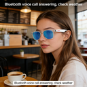 Verbex E13-C White Glasses, AI Glasses, Smart Glasses, Bluetooth Glasses, Music Playback, Call Answering, Wi-Fi Transmission, Voice Wake-up, Weather Forecast image 6