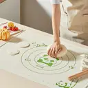 COOKER KING Qualité alimentaire Épaissie Antidérapante, Haute température, Ensemble de tapis en silicone antiadhésif 70 cm x 50 cm Spatule à pâte Rouleau à pâtisserie en bois image 2