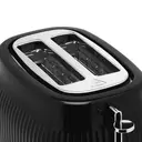 Haden York 2 Slice Toaster, Extra-Wide Slots, Coated Stainless Steel, Black - 211279 image 2