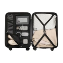 24 Inch Medium Check-in Luggage Hard Shell PC Suitcase with 4 Spinner Wheels, TSA Lock and YKK Zipper, Lightweight Durable Travel Suitcase (Black, 64 cm) image 6