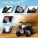 AIYAPLAY Electric Car for Kids, Honda Licensed Kids Electric Quad Bike, 6V Ride on Car ATV Toy with LED Light, Horn Black image 4