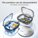 Lot de 2 Boîtes à Pilules Compactes à 3 Compartiments, Étanches à l’Humidité, Organisateur de Voyage pour Poche ou Sac, Boîte à Médicaments et Vitamines Quotidienne, Rangement pour Oméga-3 et Compléments image 2