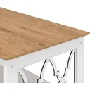 Galano Nova Coffee Table - Modern Distressed Oak Finish - Storage Cabinet for Entryway - Foyer - Living Room - Bedroom - Space Saving (White/Oak) image 7