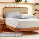 LeBonsoir 180x200cm Fitted Sheet， 30CM/12Inch Deep Pocket - Soft Microfiber， No-Pop Off Elastic， 1 Fitted Sheet Only-White image 2