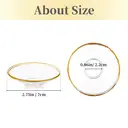 Ensemble de 3 Bobeches en Verre pour Bougeoirs – Protège-Gouttes et Anneaux de Bougies pour Cierges, Capteurs de Gouttes pour Bougie Décorative – Mariage, Fête, Église, Maison (Rond, Bord Doré) image 1