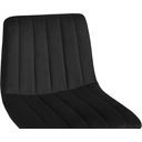 CLIPOP Velvet Bar Stools with Backrests Set of 2,  Matte Black Metal Legs, 2 PCS Kitchen Counter Bar Stools (65 cm Seat Height) 051 Black image 5