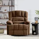 HONEYOU Fauteuil inclinable matelassé à bascule - Marron image 1