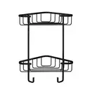 Croydex Slimline Two Tier Corner Shower Caddy - Matte Black image 2