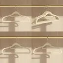 20pack Basics Slim Velvet Non-Slip Suit Hangers, Beige image 3