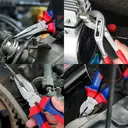 WORKPRO Ensemble de 4 pinces ménagères : multiprise, à long nez, coupante et à pompe à eau,pince image 7