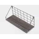 KEVAHOME GREY METAL WIRE WALL SHELF W GREY BOARD S/3  L:18X6X6 M:14X5X6 S:11.5X4X5, New Year Sale , Top gift picks image 8