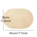 Lot de 6 sets de table ovales en vinyle tressé 45 x 30 cm - Crème image 4