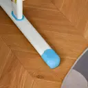 HOMCOM Kids Desk and Chair Set, Height Adjustable Student Writing Desk, Children School Study Table with Tiltable Desktop, Drawer, Pen Slot, Hook - Blue image 3