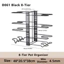 SRD Étagère de rangement à 8 niveaux pour cuisine avec 2 crochets en acier 4,5 mm image 8