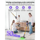 MonsgaClean MV3 draadloze steelstofzuiger, 45 kPa zuigkracht, 550 W vermogen, 50 min gebruiksduur, anti-klit ontwerp met afneembare batterij, LED-display, lichtgewicht handstofzuiger voor huisdierharen/tapijt/vloeren image 4