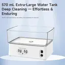 H2ofloss Portable Water Flosser, 6 Modes, 5 Spray Heads, 2500mAH Battery, 570ml Water Tank, IPX7 Waterproof, White image 4