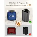 Lovewind Poubelle de cuisine avec couvercle, 8 gallons/30 L poubelle à pédale pour cuisine chambre bureau à domicile, Poubelle de 30 litres bac à déchets en acier inoxydable brossé avec couvercle à fermeture douce, noir image 8