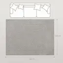 HOMCOM Tapis salon 160 x 120 cm, tapis à poils épais géométrique, moelleux et antidérapant, style moderne, pour salon, chambre à coucher, bureau, gris image 5