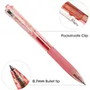WRITECH Retractable Gel Ink Pens: 0.7mm Medium Point Red-Ink Color Pen for Journaling Smooth Writing Fine Tip Quick-dry Ink No Bleed Set 10ct image 2