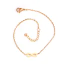 Stainless Steel Infinity Charm Bracelet, 18K PVD Gold Plated, 17+3cm Minimalist Jewelry image 3