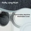 SONGMICS Donut Dog Crate Bed, Plush, Calming Pet Bed with Removable, Washable Cover, Dark Gray, 120 x 20 cm image 5