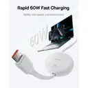 Baseus Free2Pull Mini Charging Cable USB-C to USB-C 60W 1m Moon White image 4