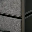 HOMCOM 4 Drawer Storage Chest Unit Home Cabinet w/ Shelves Home Living Room Bedroom Entryway Living Furniture, Black image 7