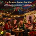 VIVREAL Lot de 2 guirlandes lumineuses solaires en cuivre – 12 m (39,4 pieds), 120 LED blanc chaud, guirlande de fées étanche pour l’extérieur, jardin, balcon et décoration festive, offre spéciale Nouvel An, idées cadeaux phares image 2