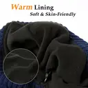 TOP-EX  100% Merino Wool Beanie Fleece Lined Cuffed Watch Fisherman Cap M/L Navy image 2
