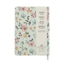 Jubiluu Carnet A5 élégant à couverture rigide en tissu, à réglure lignée - 96 feuilles (papier offset 100 g/m²) - Marque-page et bande élastique - Carnet crème classique pour l’écriture, l’école et le bureau, idéal pour offrir - Spring Bloom image 5