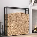 Large-Capacity Vertical Firewood Rack Freestanding Metal Log Storage Holder for Fireplace Patio Indoor Outdoor Home Wood Organization image 1