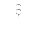 Unique Party Number 6 Sparkler Candle, Silver image 0